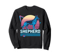 German Shepherd Synthwave Sweatshirt - Fun Novelty Design for Adults - T-Shirt, Sweatshirt, Hoodie