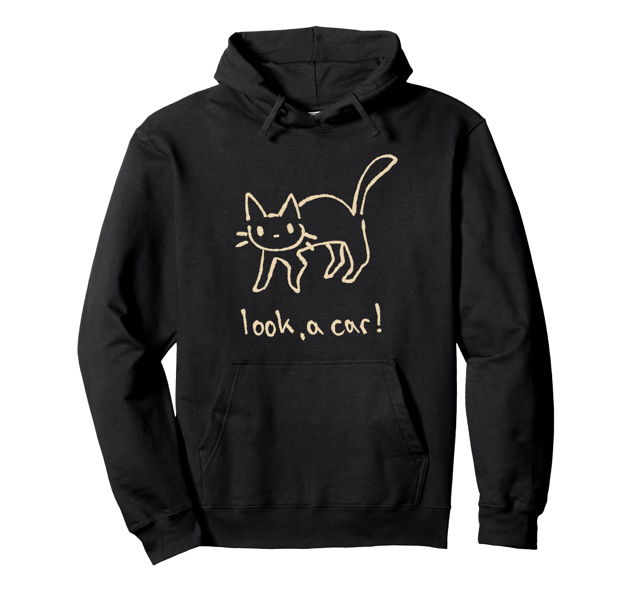 Tomcat Cat Kitten Meme Car Hoodie - Minimalist Print for Adults - T-Shirt, Sweatshirt, Hoodie