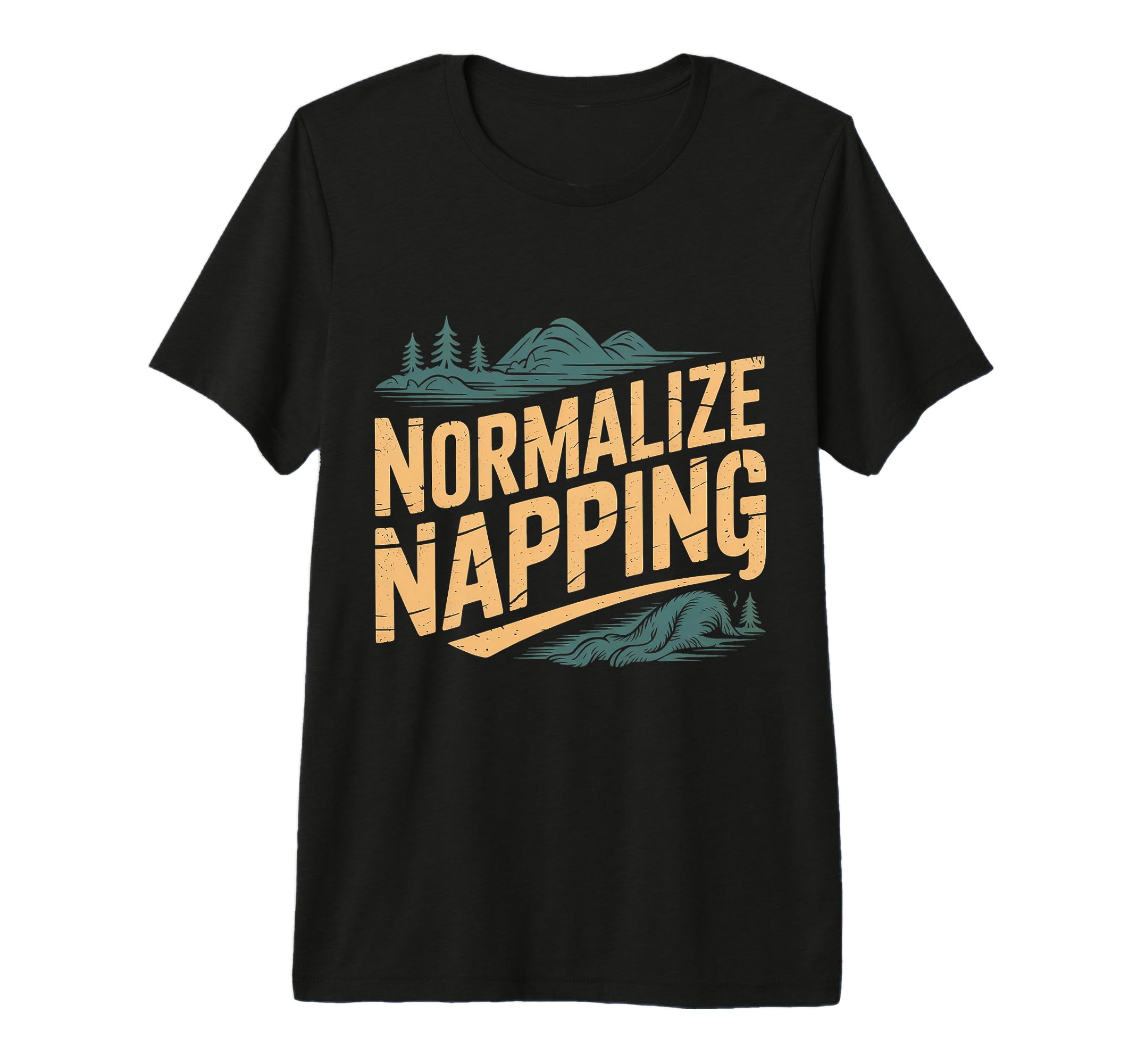 Normalize Napping Lazy Self Care Sleep Tri T-Shirt - Unique Graphic Unisex - T-Shirt, Sweatshirt, Hoodie