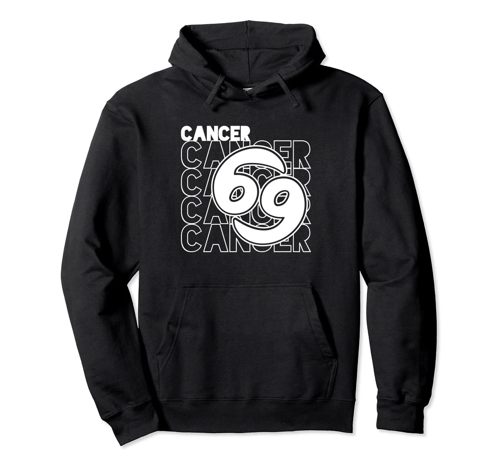 Cancer Zodiac Typography Astrology Hoodie - Streetwear Style Men Women - T-Shirt, Sweatshirt, Hoodie