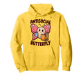 Groovy Anti Social Butterfly Ironic Funny Hoodie - Trendy Graphic Unisex - T-Shirt, Sweatshirt, Hoodie