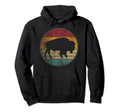 Distressed Silhouette Buffalo Bison Hoodie - Trendy Graphic Men Women - T-Shirt, Sweatshirt, Hoodie