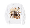 Moms Fuel Coffee Love Typography Sweatshirt - Minimalist Print Men Women - T-Shirt, Sweatshirt, Hoodie