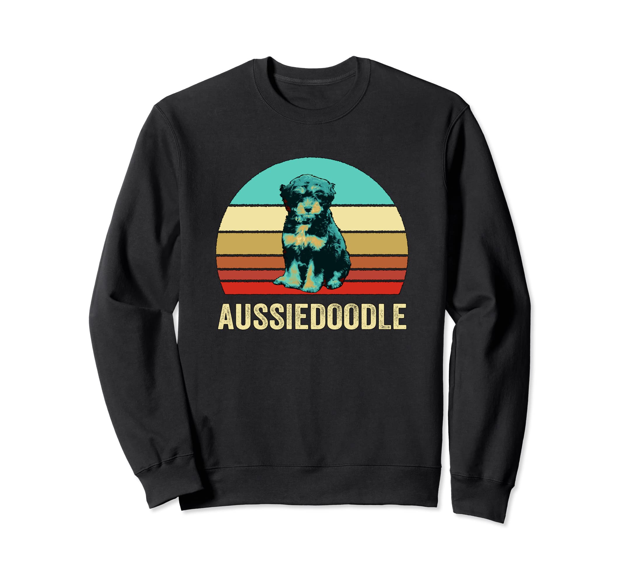 Sunset Aussiedoodle Sweatshirt - Custom Art Print Unisex - T-Shirt, Sweatshirt, Hoodie