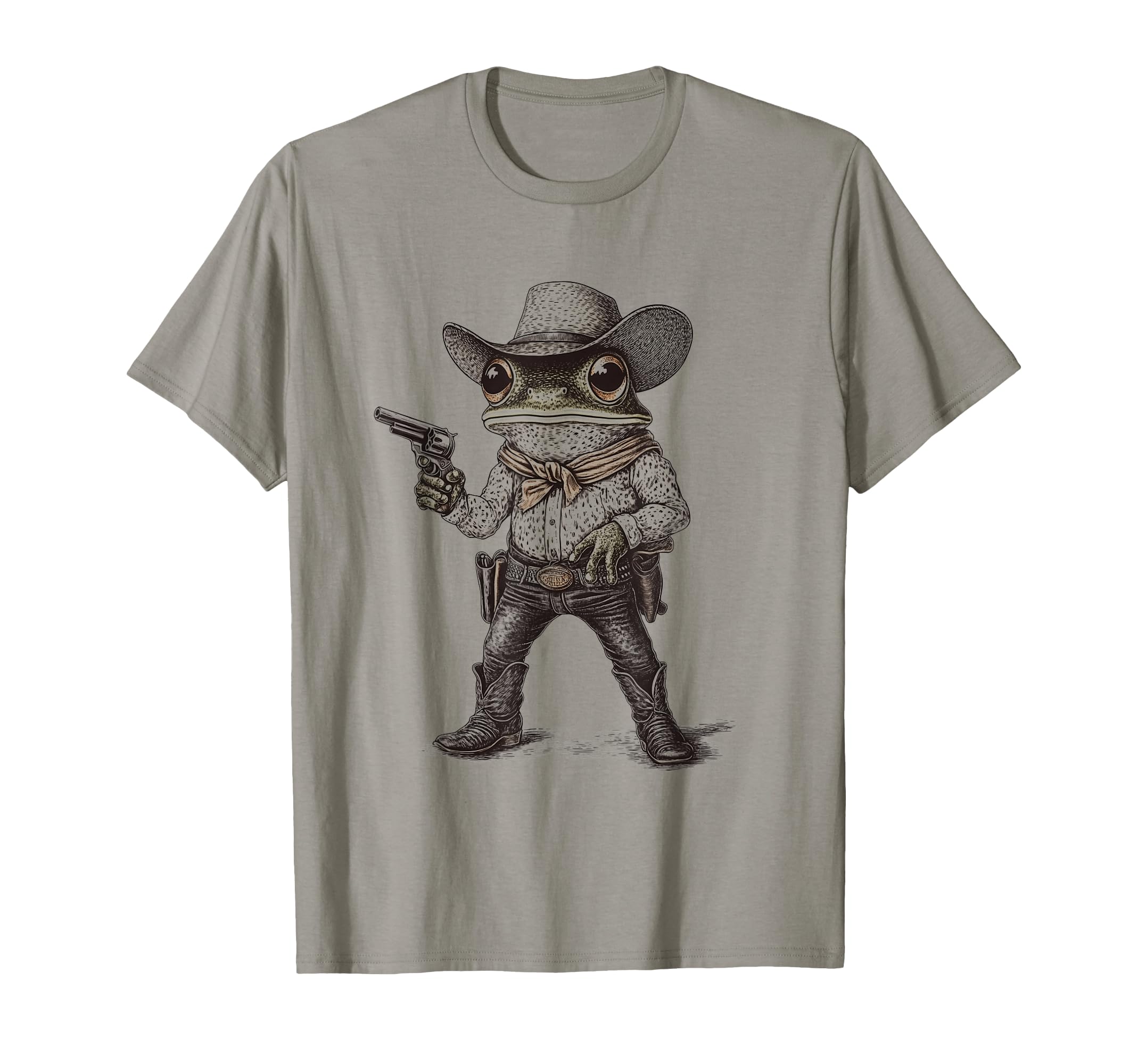 Frog Cowboy Hat Funny Western Frog T-Shirt - Aesthetic Graphic Men Women - T-Shirt, Sweatshirt, Hoodie