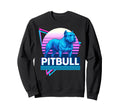 Pit Bull Synthwave Aesthetic Dog Sweatshirt - Minimalist Print Men Women - T-Shirt, Sweatshirt, Hoodie