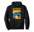 Curacao West Indies Beach Palm Hoodie - Fun Novelty Design for Adults - T-Shirt, Sweatshirt, Hoodie