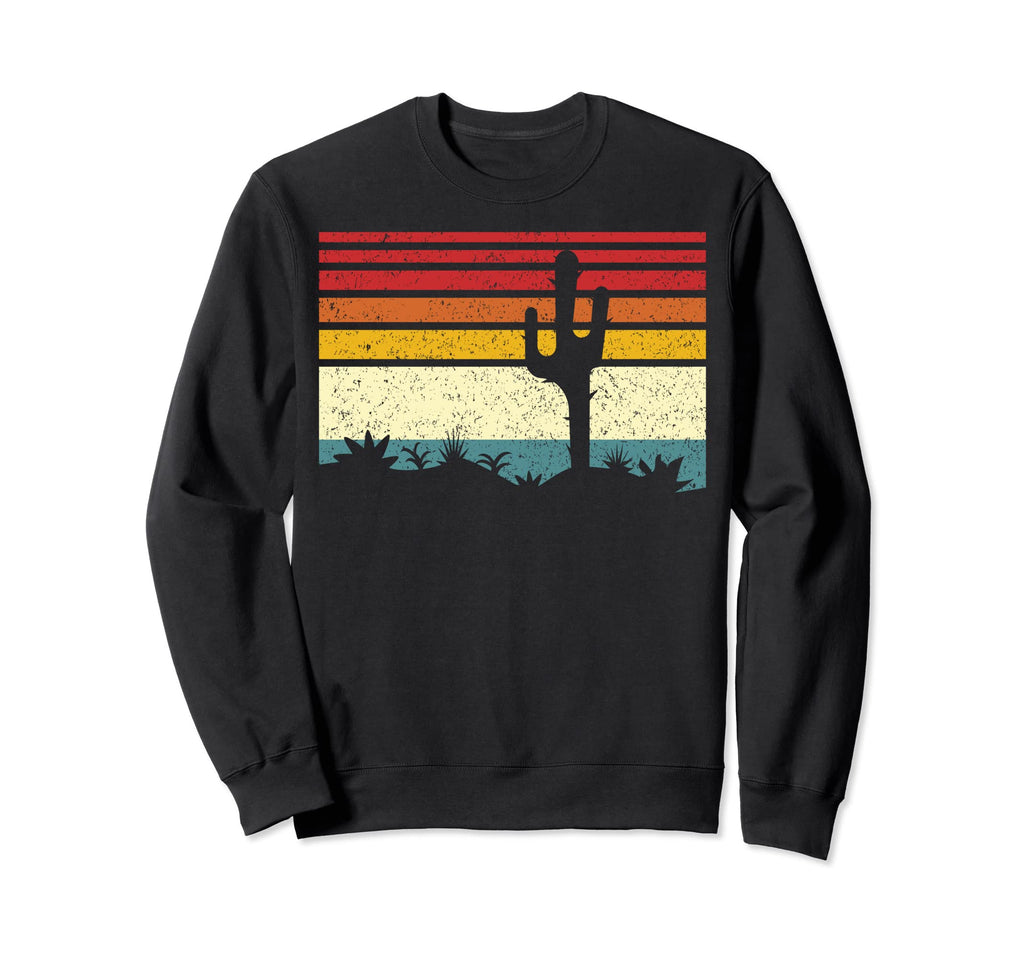 Distressed Saguaro Cactus Sunset Sweatshirt - Novelty Apparel Unisex - T-Shirt, Sweatshirt, Hoodie
