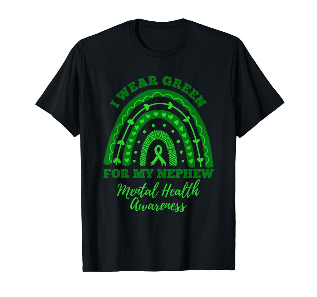 I Wear Green My Nephew Rainbow T-Shirt - Casual Everyday Wear Men Women - T-Shirt, Sweatshirt, Hoodie