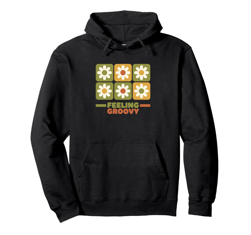 Feeling Groovy Daisy 1970S Floral Hoodie - Casual Everyday Wear for Adults - T-Shirt, Sweatshirt, Hoodie