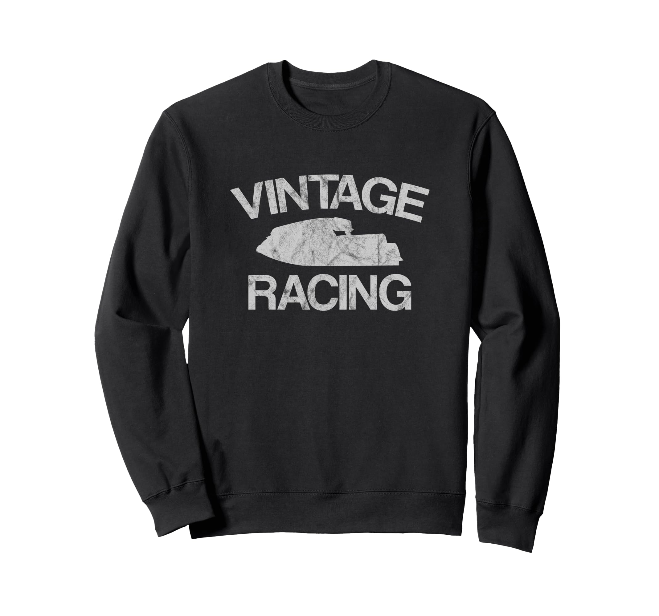 Racing Jet Watercraft Distressed Sweatshirt - Minimalist Print Unisex - T-Shirt, Sweatshirt, Hoodie
