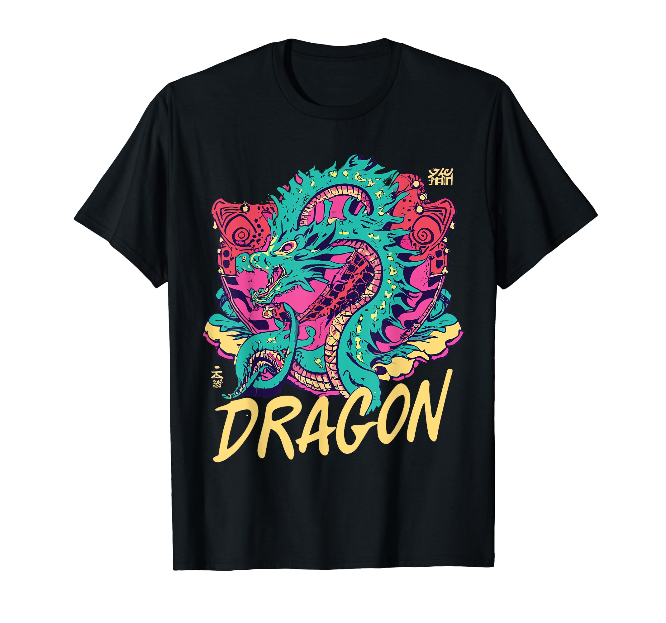 Dragon Techno Vaporwave Anime T-Shirt - Trendy Graphic for Adults - T-Shirt, Sweatshirt, Hoodie