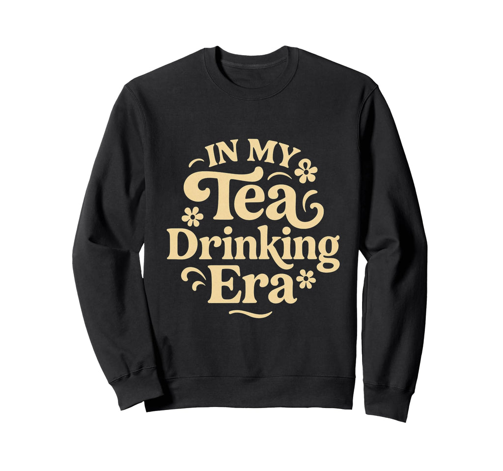 My Tea Drinking Era 70S Groovy Sweatshirt - Minimalist Print Unisex - T-Shirt, Sweatshirt, Hoodie