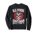 Biker Skull Motorcycle Gentleman Sweatshirt - Trendy Graphic Unisex - T-Shirt, Sweatshirt, Hoodie