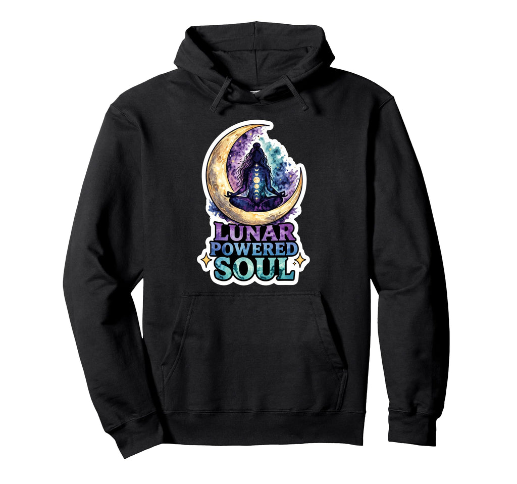 Moon Meditation Lunar Mindfulness Spiritual Hoodie - Graphic Print Unisex - T-Shirt, Sweatshirt, Hoodie