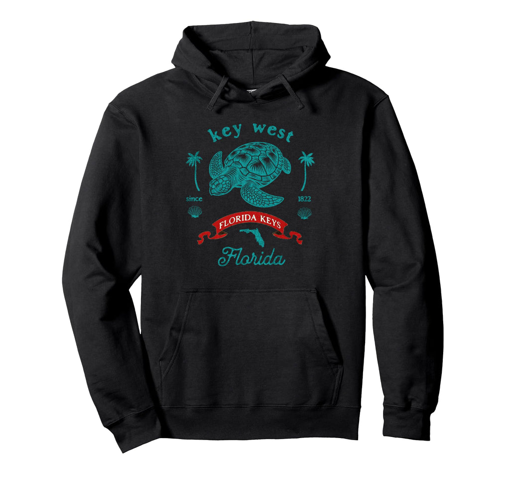 Key West Florida Sea Turtle Tropical Hoodie - Novelty Apparel Unisex - T-Shirt, Sweatshirt, Hoodie