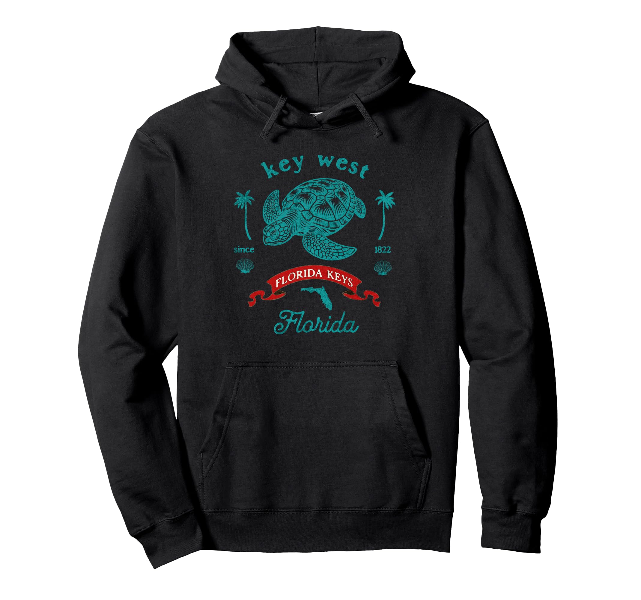 Key West Florida Sea Turtle Tropical Hoodie - Novelty Apparel Unisex - T-Shirt, Sweatshirt, Hoodie