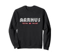 Aarhus Denmark 70S 80S Type Flag Sweatshirt - Novelty Apparel Unisex - T-Shirt, Sweatshirt, Hoodie
