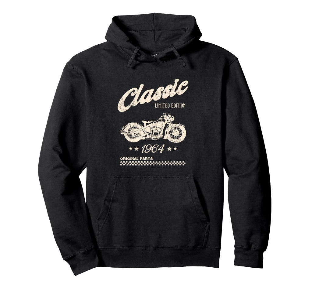 61St Birthday Motorcycle Born 1964 Hoodie - Unique Graphic Men Women - T-Shirt, Sweatshirt, Hoodie