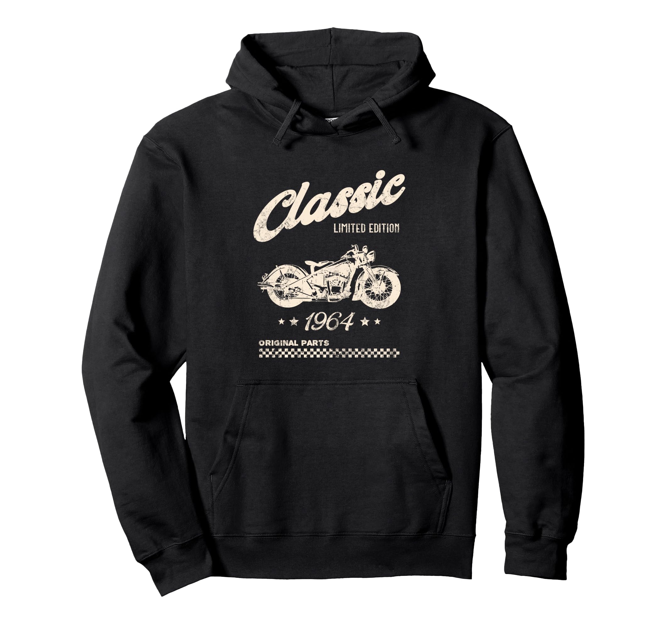 61St Birthday Motorcycle Born 1964 Hoodie - Unique Graphic Men Women - T-Shirt, Sweatshirt, Hoodie