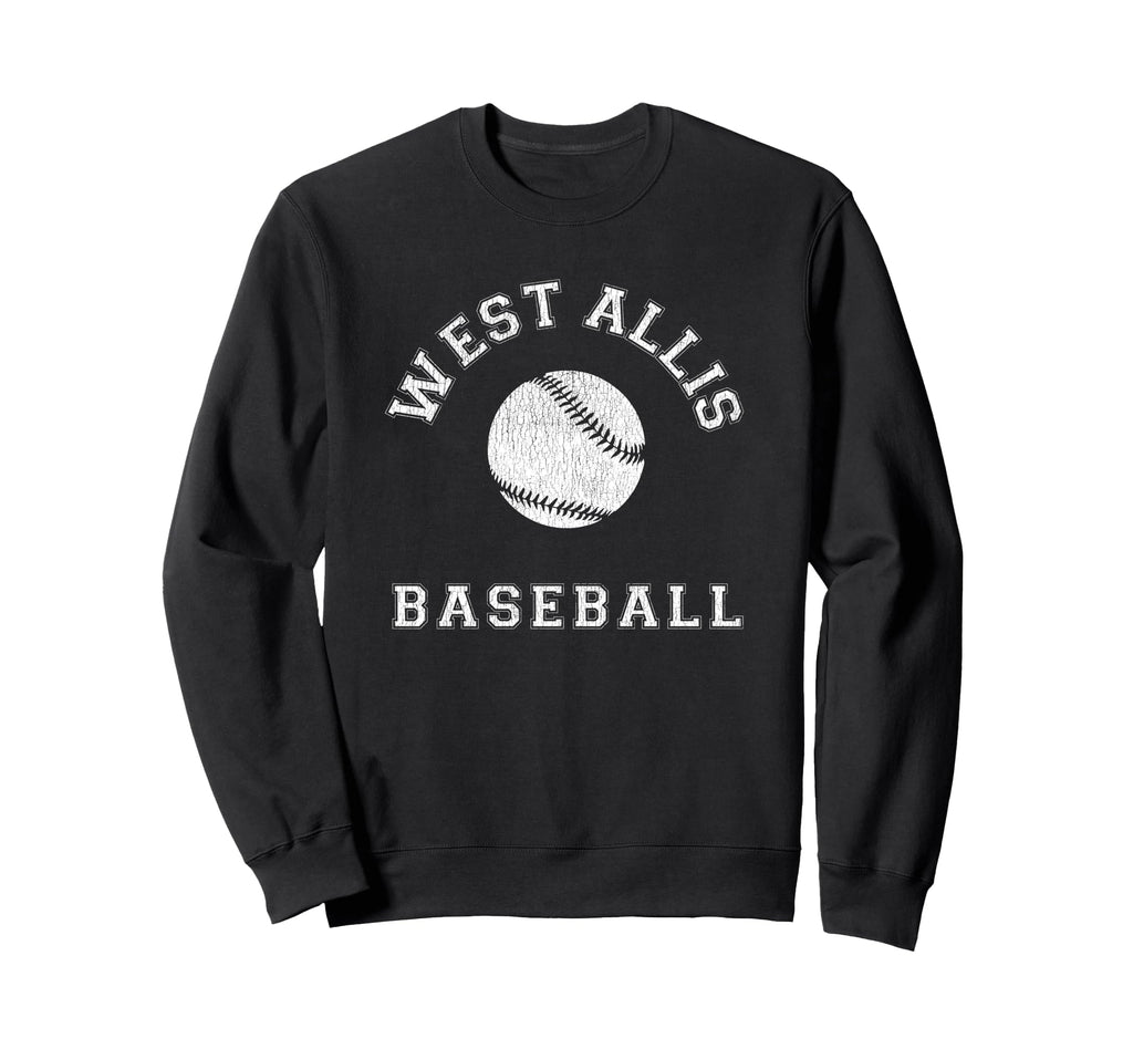 West Allis Baseball Distressed Sweatshirt - Minimalist Print Unisex - T-Shirt, Sweatshirt, Hoodie