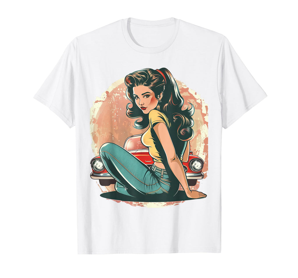 Pinup Pin Up American T-Shirt - Minimalist Print for Adults - T-Shirt, Sweatshirt, Hoodie