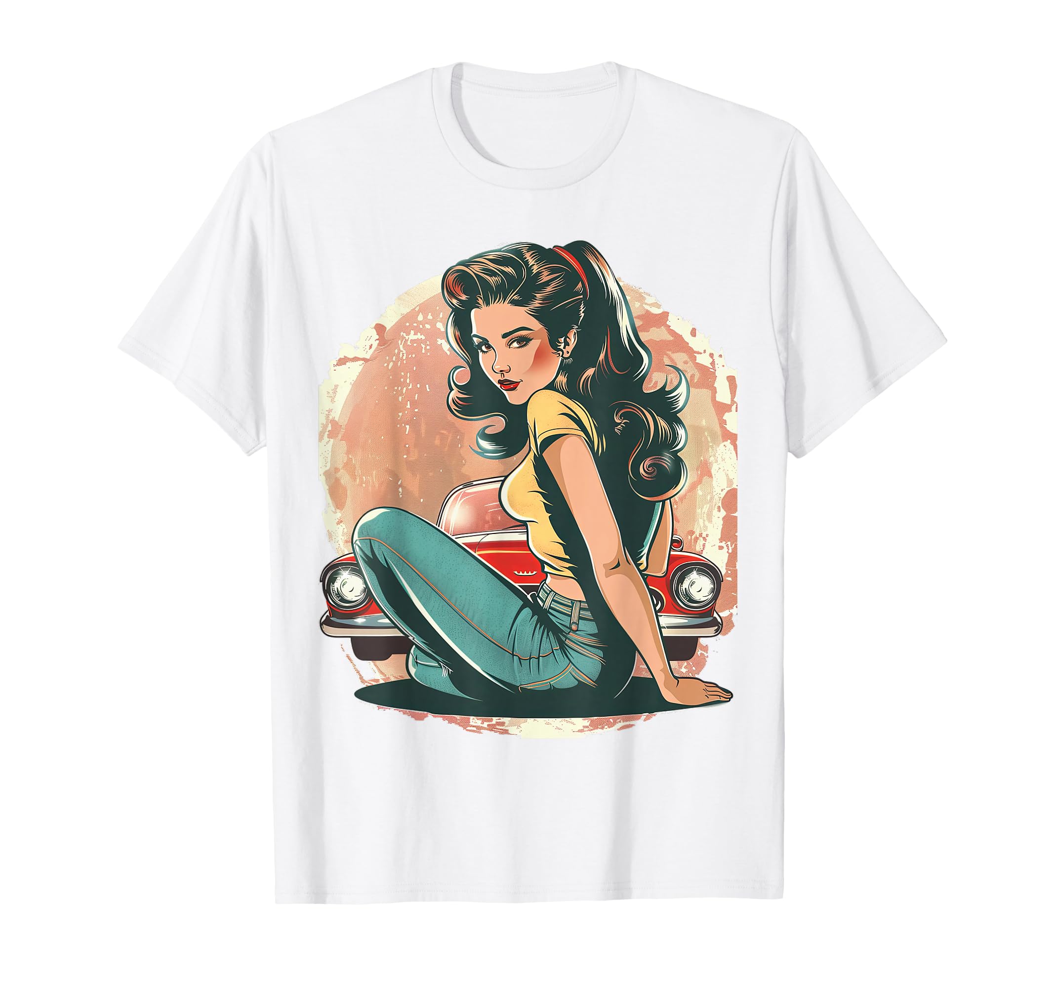 Pinup Pin Up American T-Shirt - Minimalist Print for Adults - T-Shirt, Sweatshirt, Hoodie