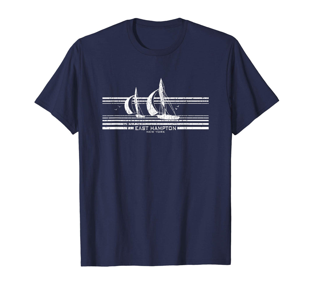 East Hampton Ny Sailboat 70S T-Shirt - Novelty Apparel Men Women - T-Shirt, Sweatshirt, Hoodie
