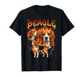 Beagle 80S 90S Heavy Metal Flames T-Shirt - Unique Graphic for Adults - T-Shirt, Sweatshirt, Hoodie