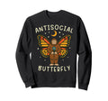 Antisocial Butterfly Bigfoot Funny Sweatshirt - Trendy Graphic Unisex - T-Shirt, Sweatshirt, Hoodie