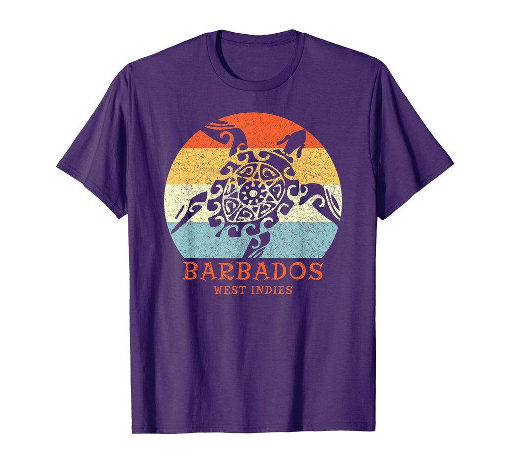 Barbados West Indies Tribal Turtle T-Shirt - Fun Novelty Design for Adults - T-Shirt, Sweatshirt, Hoodie
