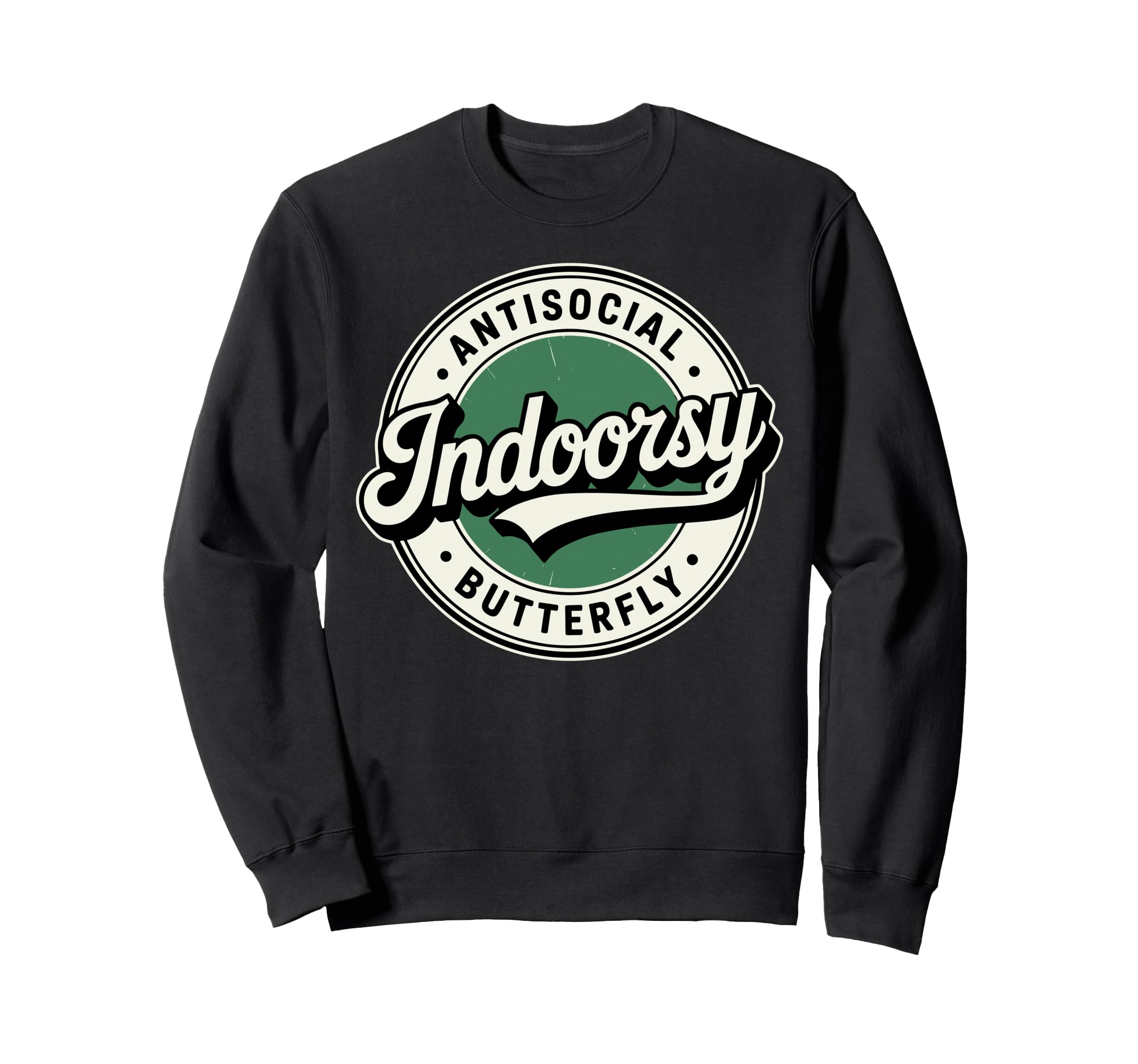 Indoorsy Antisocial Butterfly Sweatshirt - Minimalist Print Men Women - T-Shirt, Sweatshirt, Hoodie