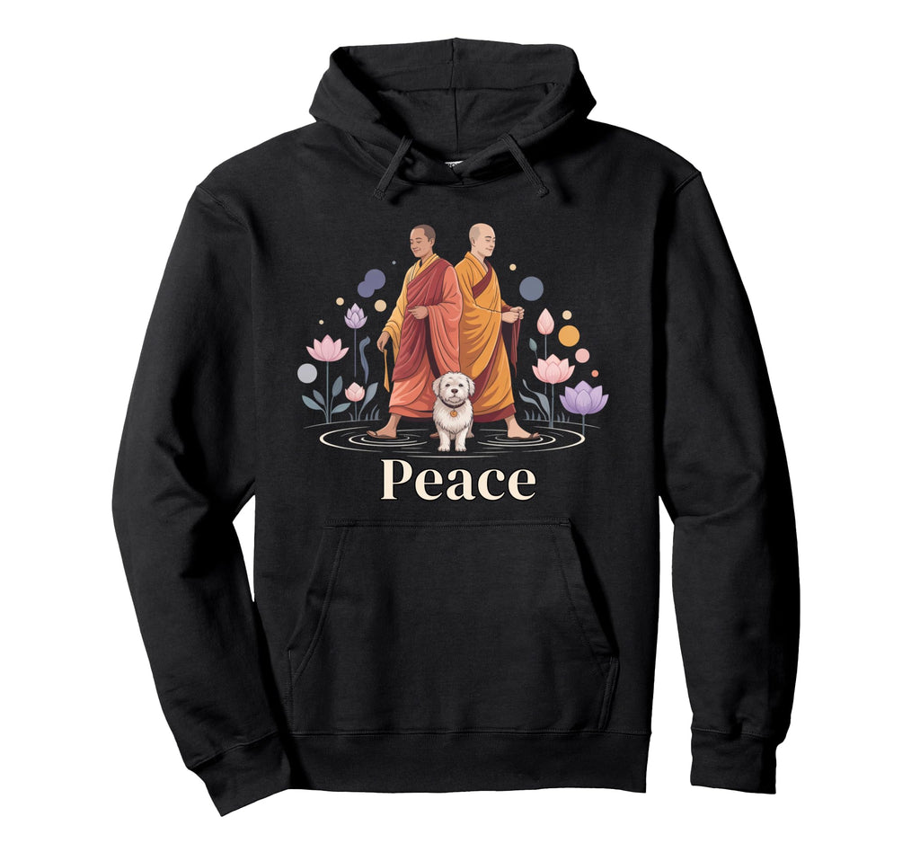 Peace Minimalist Zen Mindfulness Walking Hoodie - Fun Novelty Design Unisex - T-Shirt, Sweatshirt, Hoodie