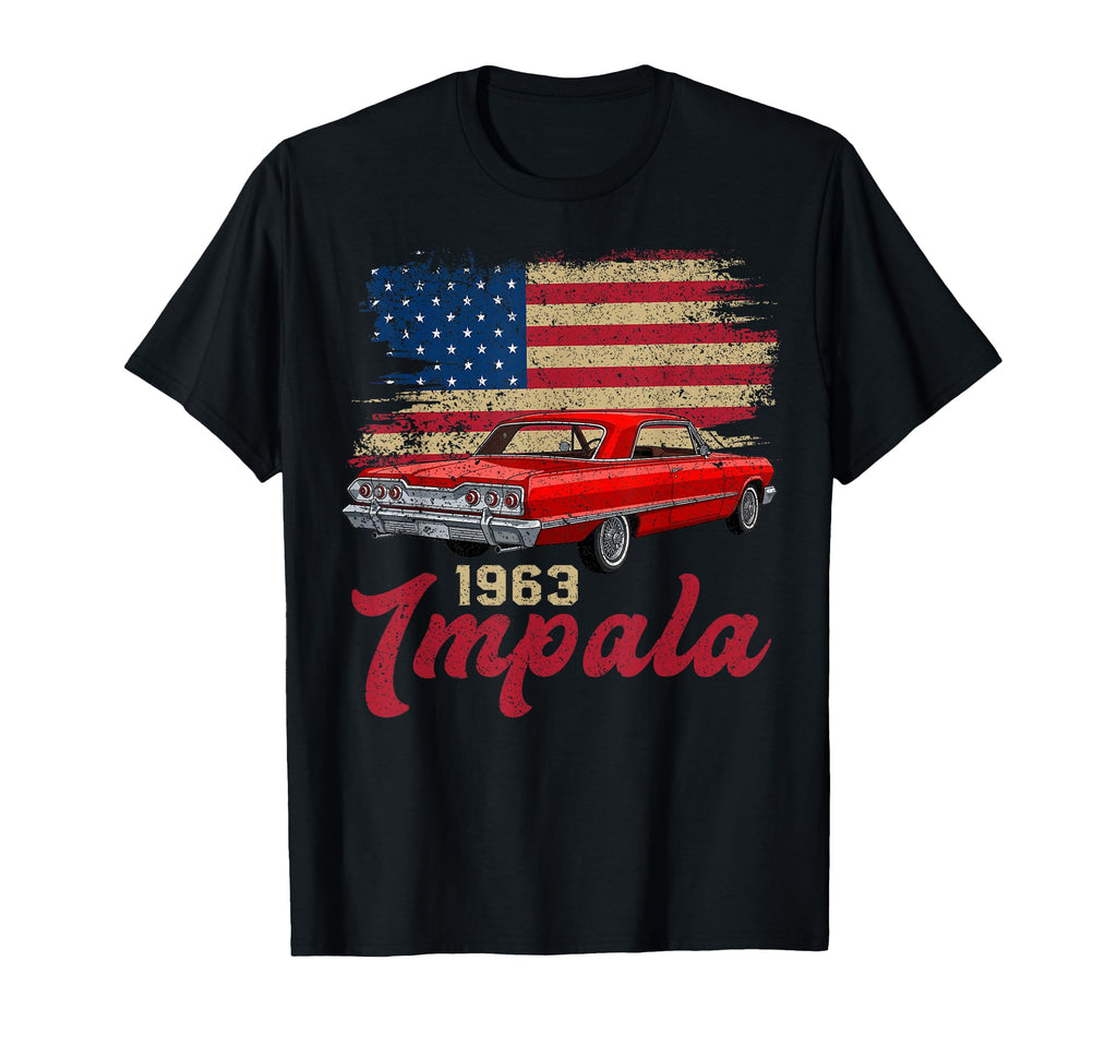 1963 63 Impala Old School Muscle Car T-Shirt - Streetwear Style for Adults - T-Shirt, Sweatshirt, Hoodie