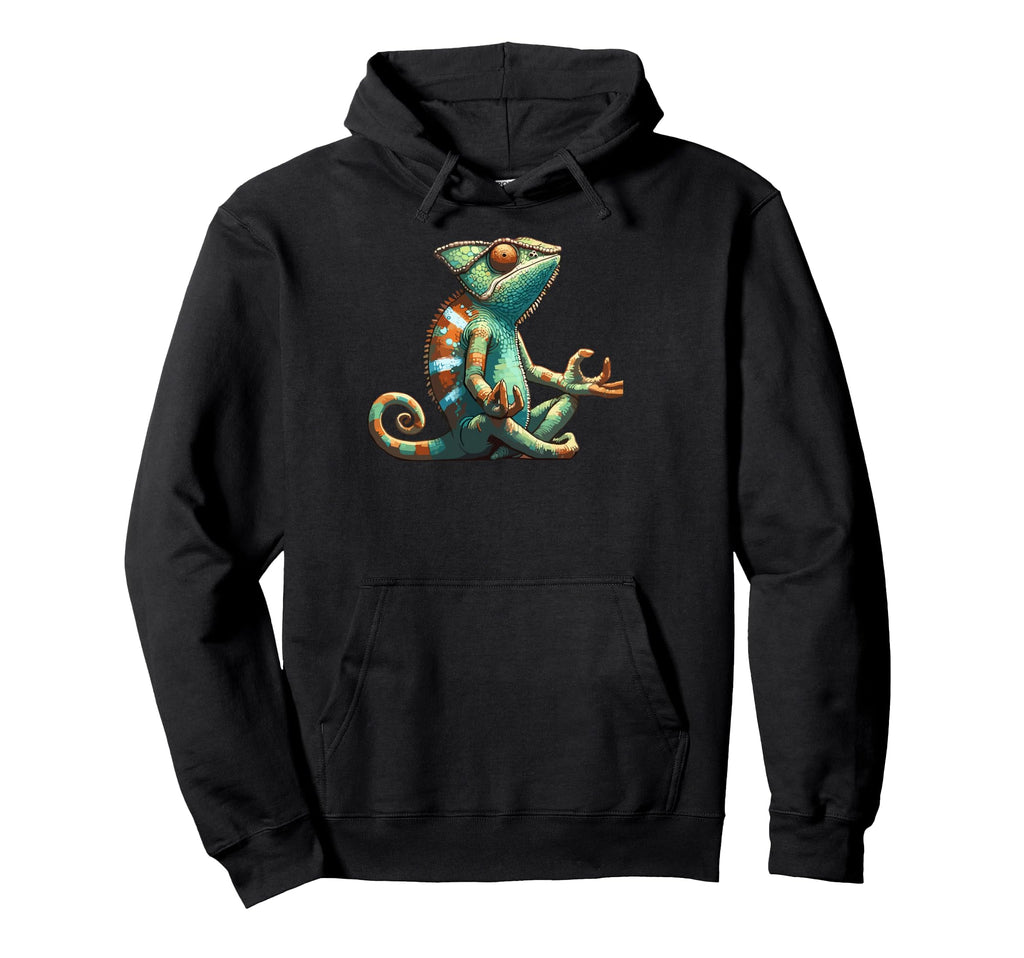 Meditation Chameleon Yoga Pose Relaxing Hoodie - Custom Art Print Unisex - T-Shirt, Sweatshirt, Hoodie