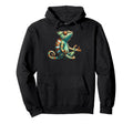 Meditation Chameleon Yoga Pose Relaxing Hoodie - Custom Art Print Unisex - T-Shirt, Sweatshirt, Hoodie