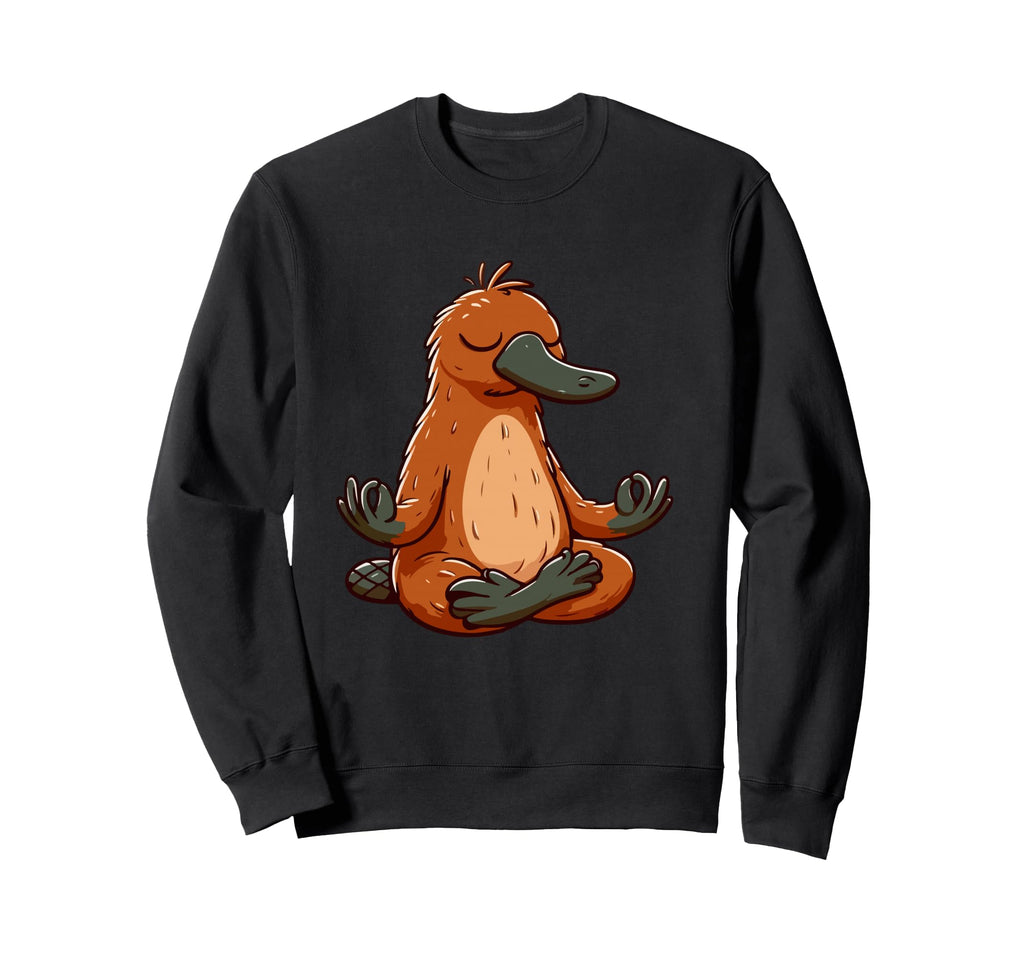 Meditation Platypus Yoga Pose Sweatshirt - Fun Novelty Design for Adults - T-Shirt, Sweatshirt, Hoodie