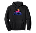 Sunset Palm Trees Vaporwave Surfer Hoodie - Fun Novelty Design for Adults - T-Shirt, Sweatshirt, Hoodie