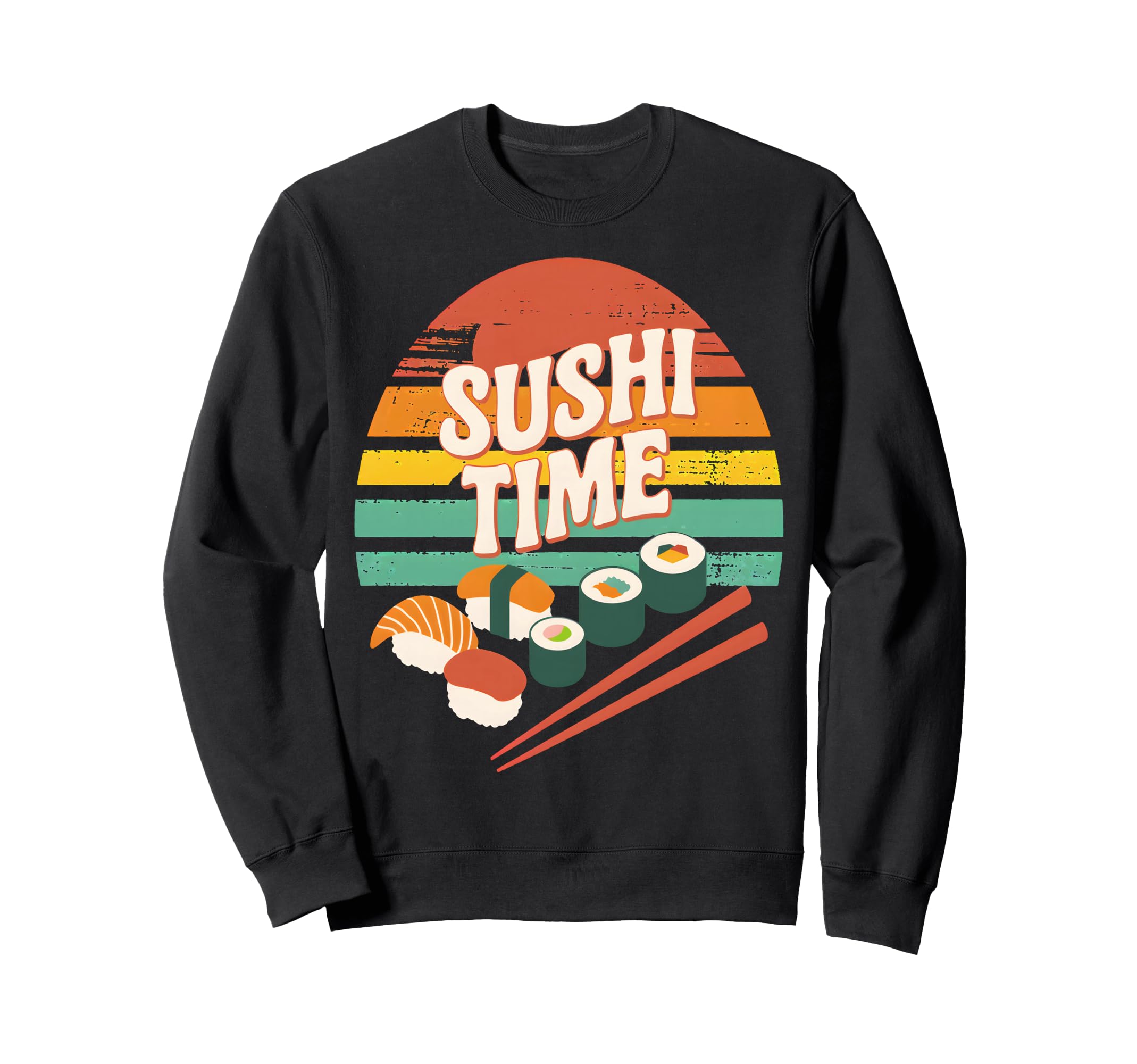 Sushi Time Sunset Sweatshirt - Unique Graphic Unisex - T-Shirt, Sweatshirt, Hoodie