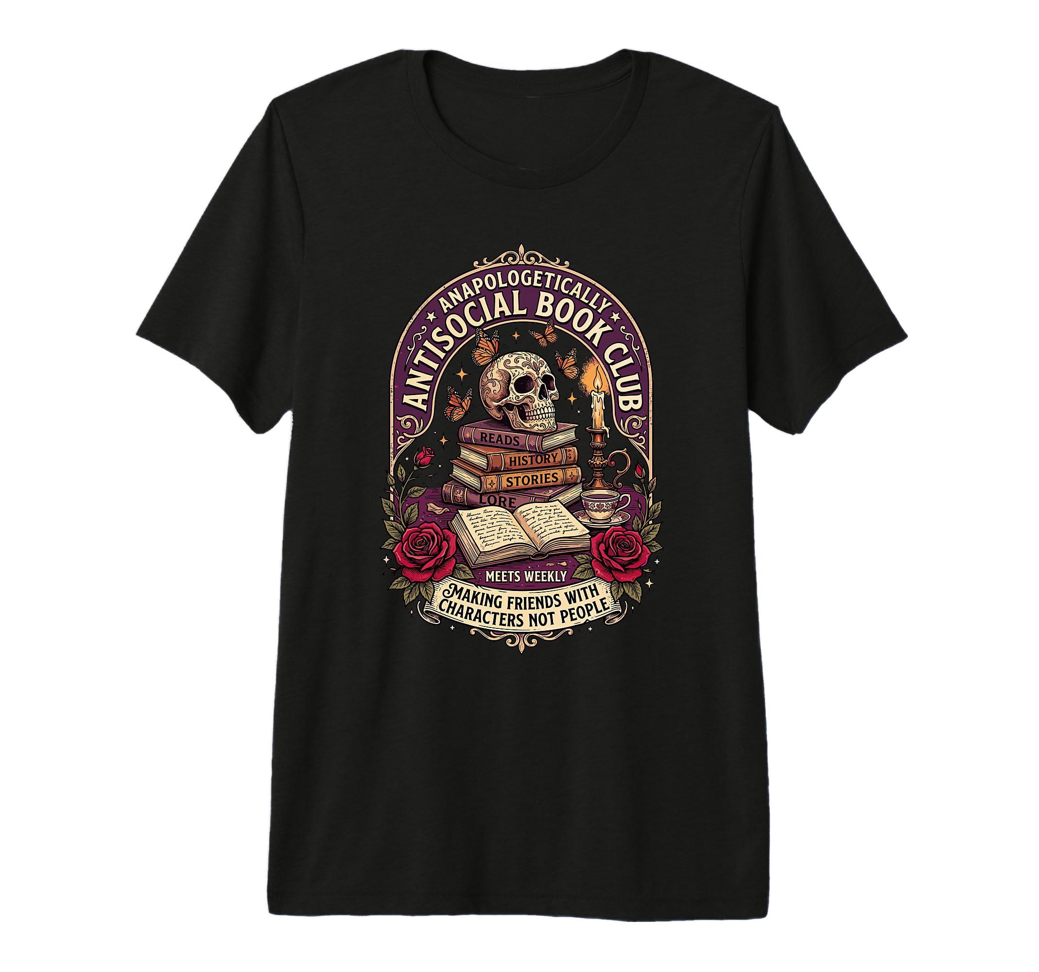 Unapologetically Antisocial Book Club T-Shirt - Minimalist Print Men Women - T-Shirt, Sweatshirt, Hoodie