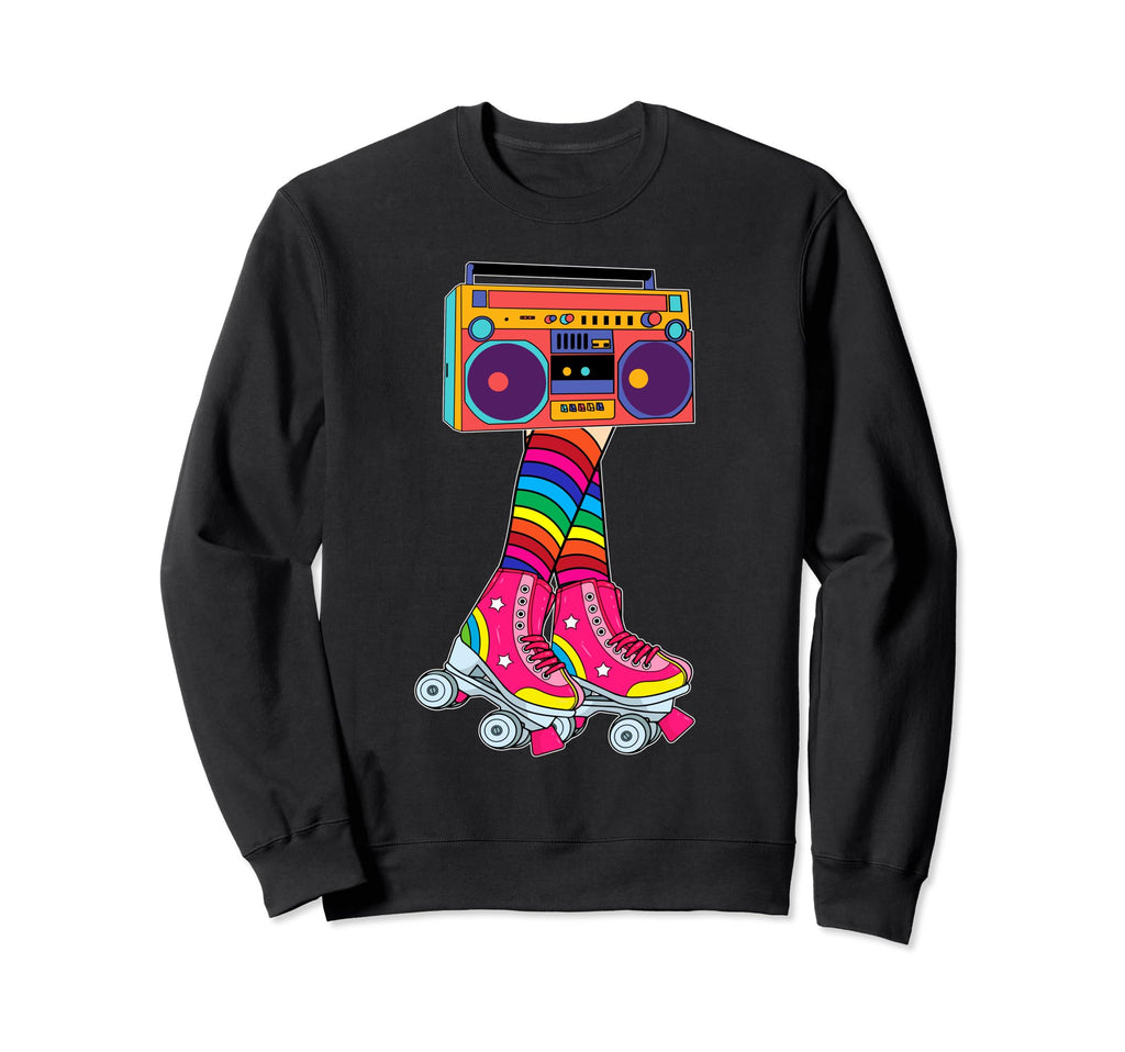 Rollerskates Funny 80S Roller Disco Sweatshirt - Novelty Apparel Men Women - T-Shirt, Sweatshirt, Hoodie