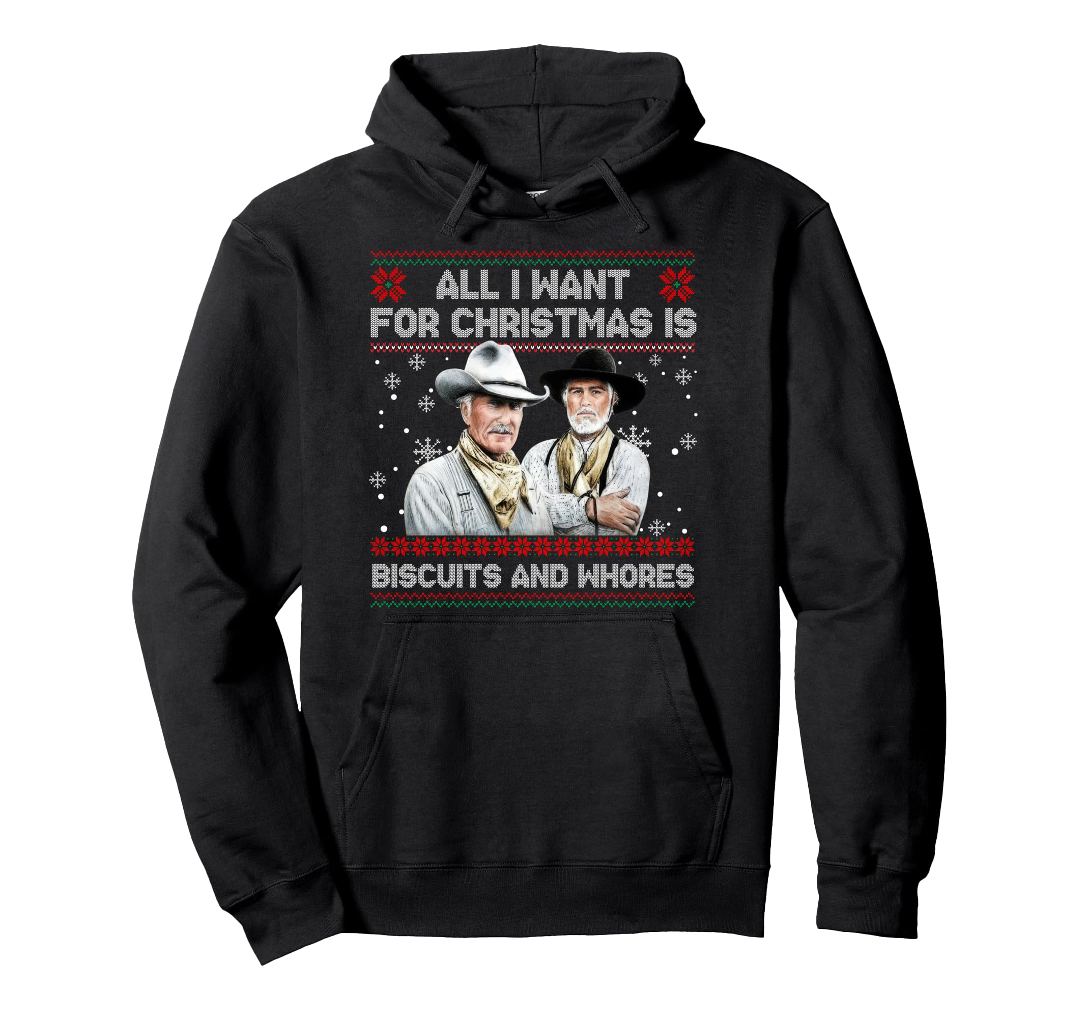Western Cowboys Biscuits And Whores Hoodie - Minimalist Print Unisex - T-Shirt, Sweatshirt, Hoodie