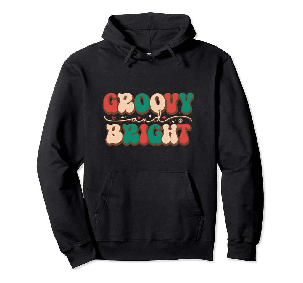 Groovy Bright Word Art Typography Hoodie - Fun Novelty Design for Adults - T-Shirt, Sweatshirt, Hoodie