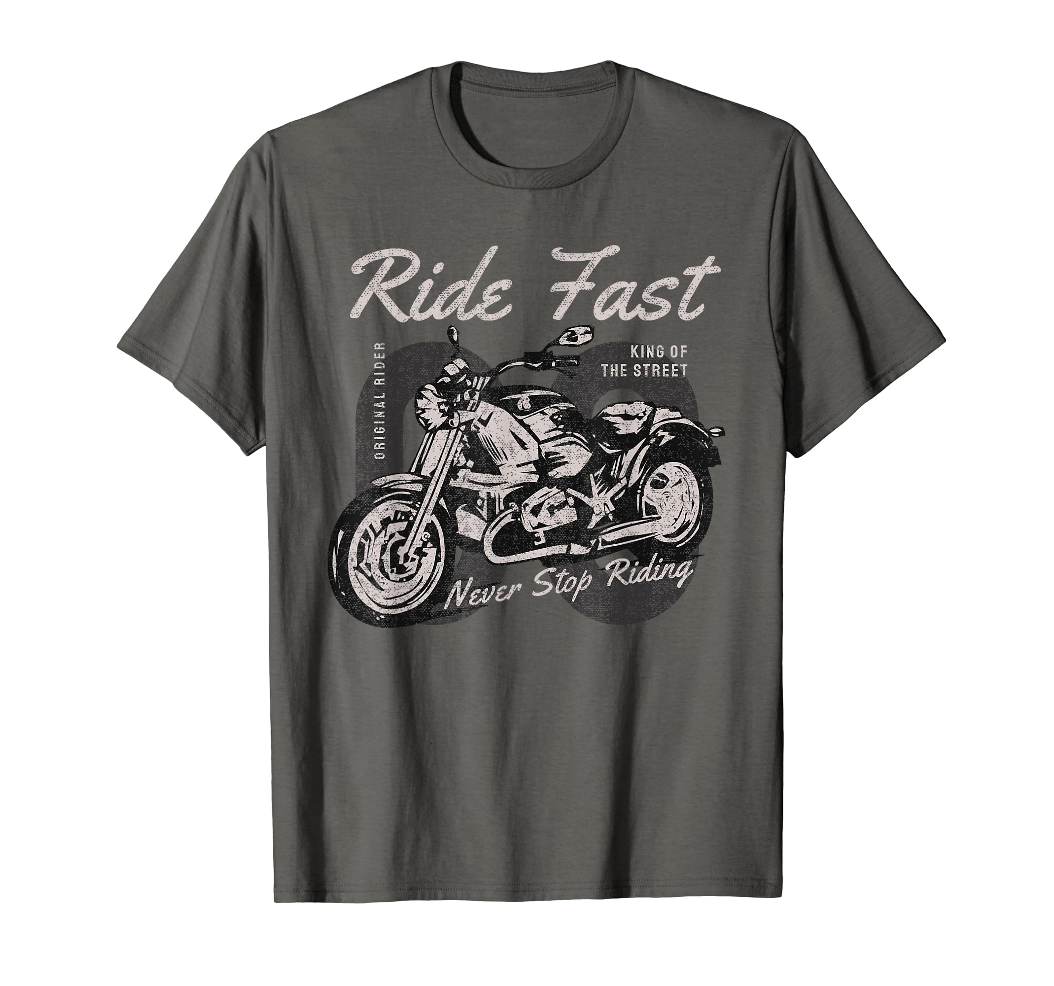 American Motorcycle Biker Distress T-Shirt - Novelty Apparel for Adults - T-Shirt, Sweatshirt, Hoodie