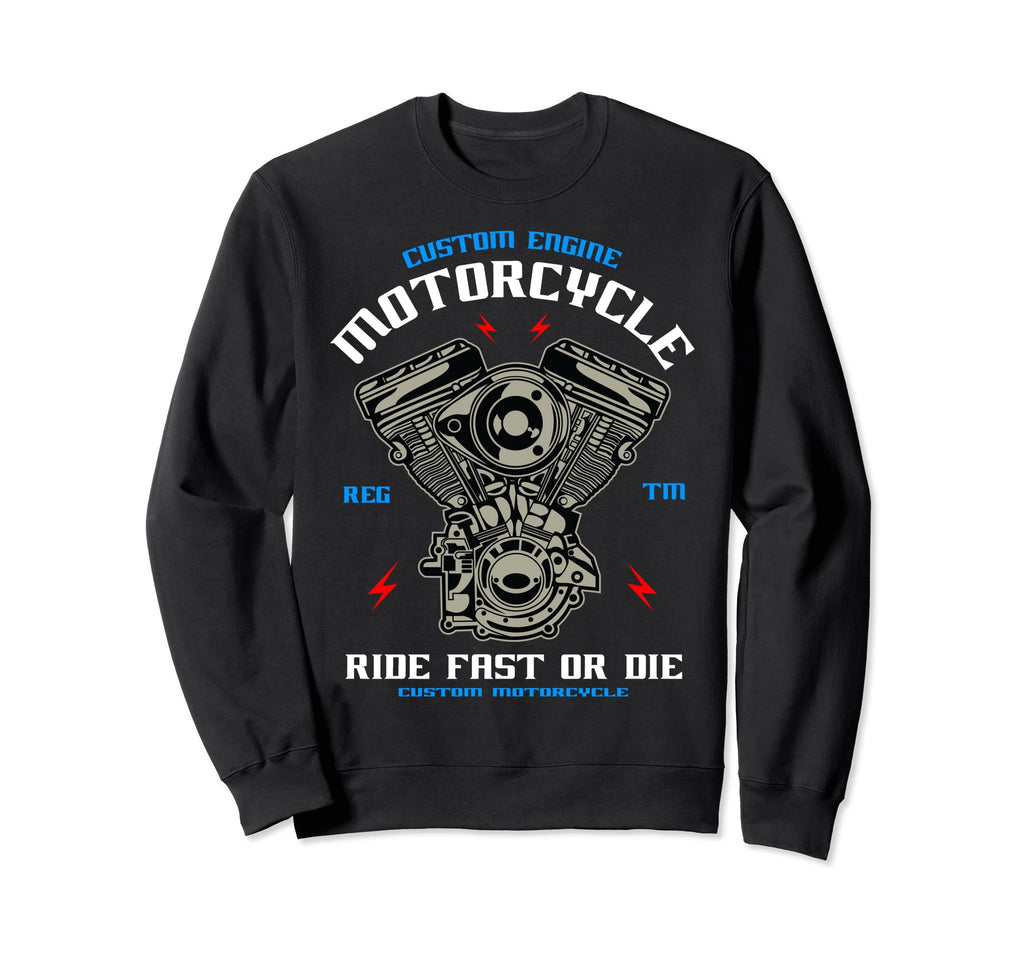 Motorcycle Bike Custom Engine Sweatshirt - Aesthetic Graphic Unisex - T-Shirt, Sweatshirt, Hoodie