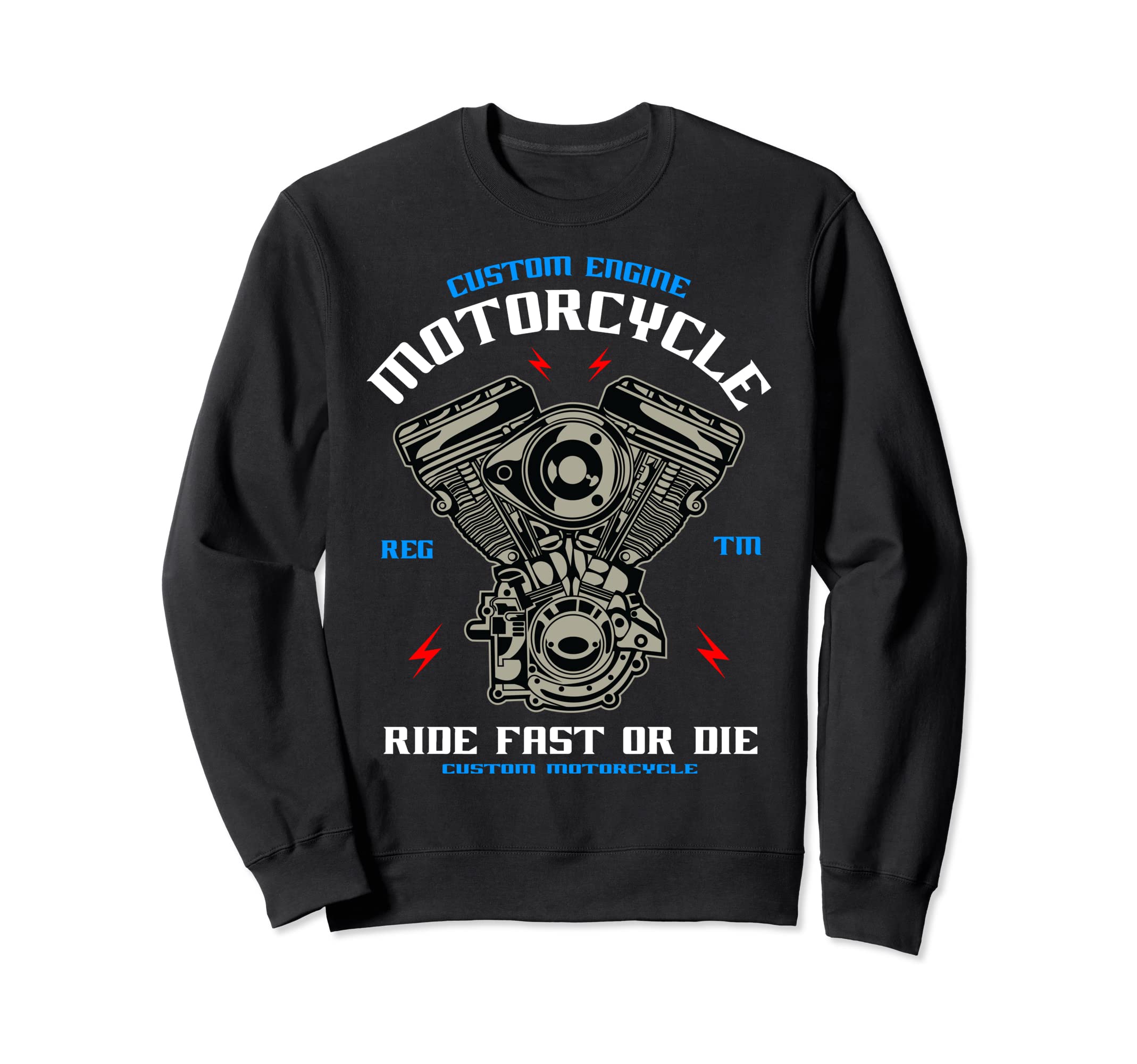 Motorcycle Bike Custom Engine Sweatshirt - Aesthetic Graphic Unisex - T-Shirt, Sweatshirt, Hoodie