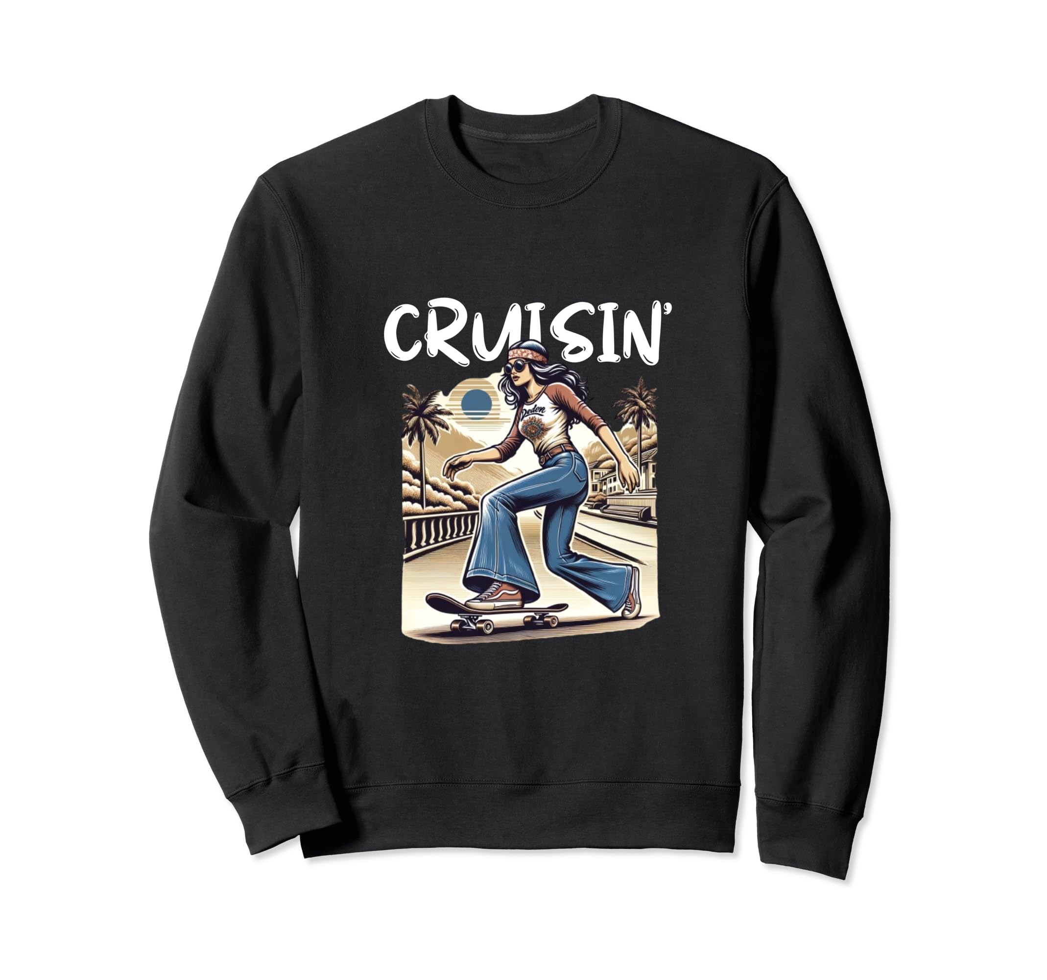 Vibe Skater Sweatshirt - Novelty Apparel for Adults - T-Shirt, Sweatshirt, Hoodie