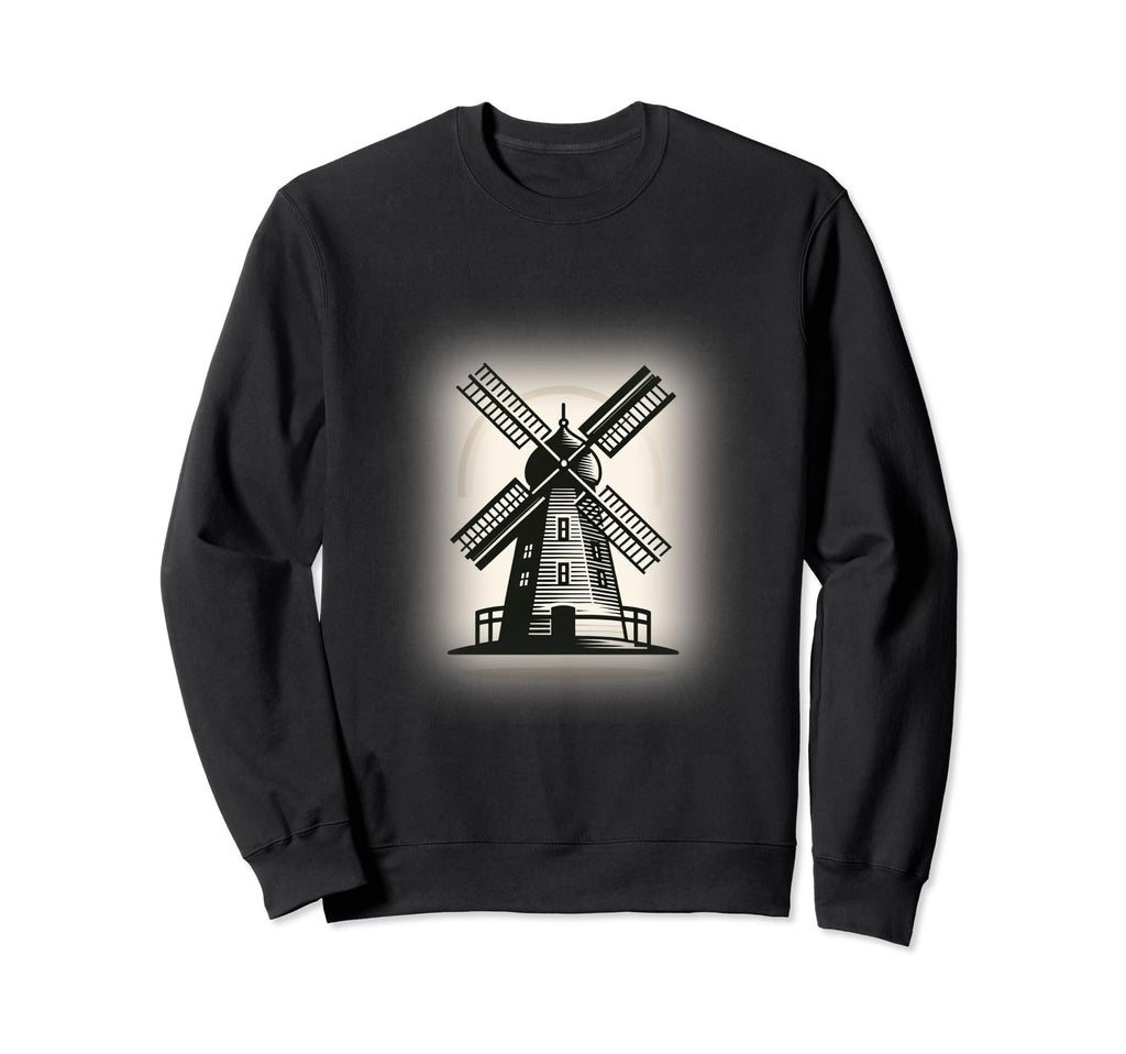 Windmill Coastal Whimsical Sweatshirt - Streetwear Style Men Women - T-Shirt, Sweatshirt, Hoodie