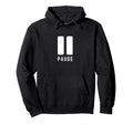 Pause Minimalist Pause Symbol Gamer Hoodie - Streetwear Style Men Women - T-Shirt, Sweatshirt, Hoodie