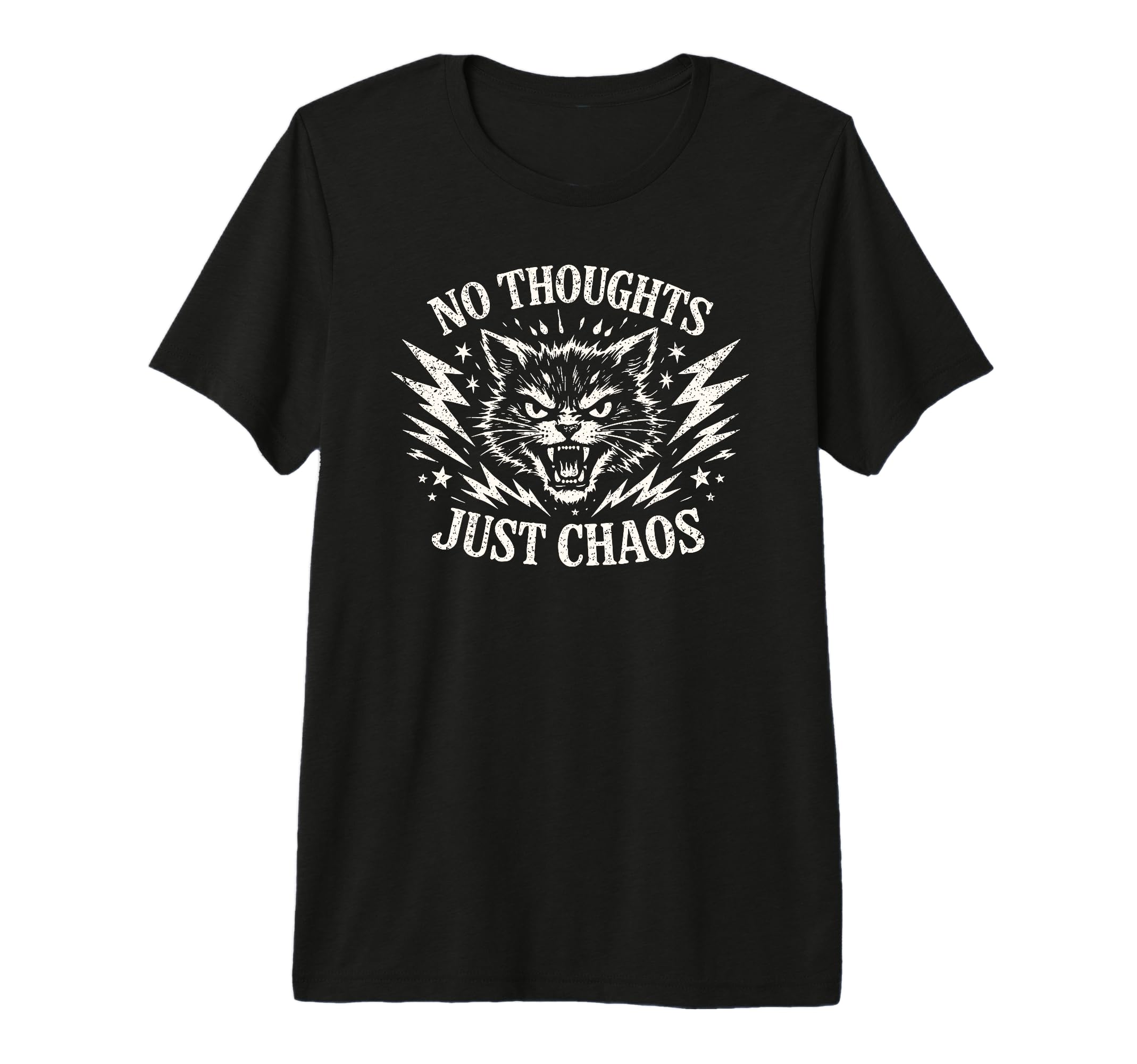 No Thoughts Just Chaos Cat Tri Blend T-Shirt - Fun Novelty Design Unisex - T-Shirt, Sweatshirt, Hoodie